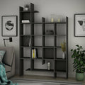 Libreria da Ufficio con Ripiani Porta Libri Antracite 122 x 26 x 188 cm