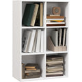 Libreria a 6 Cubi Scaffale Divisorio Salvaspazio Bianco
