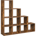 Libreria a 10 Cubi con Scomparti Portaoggetti per Soggiorno Camera da Letto Studio Marrone Vintage